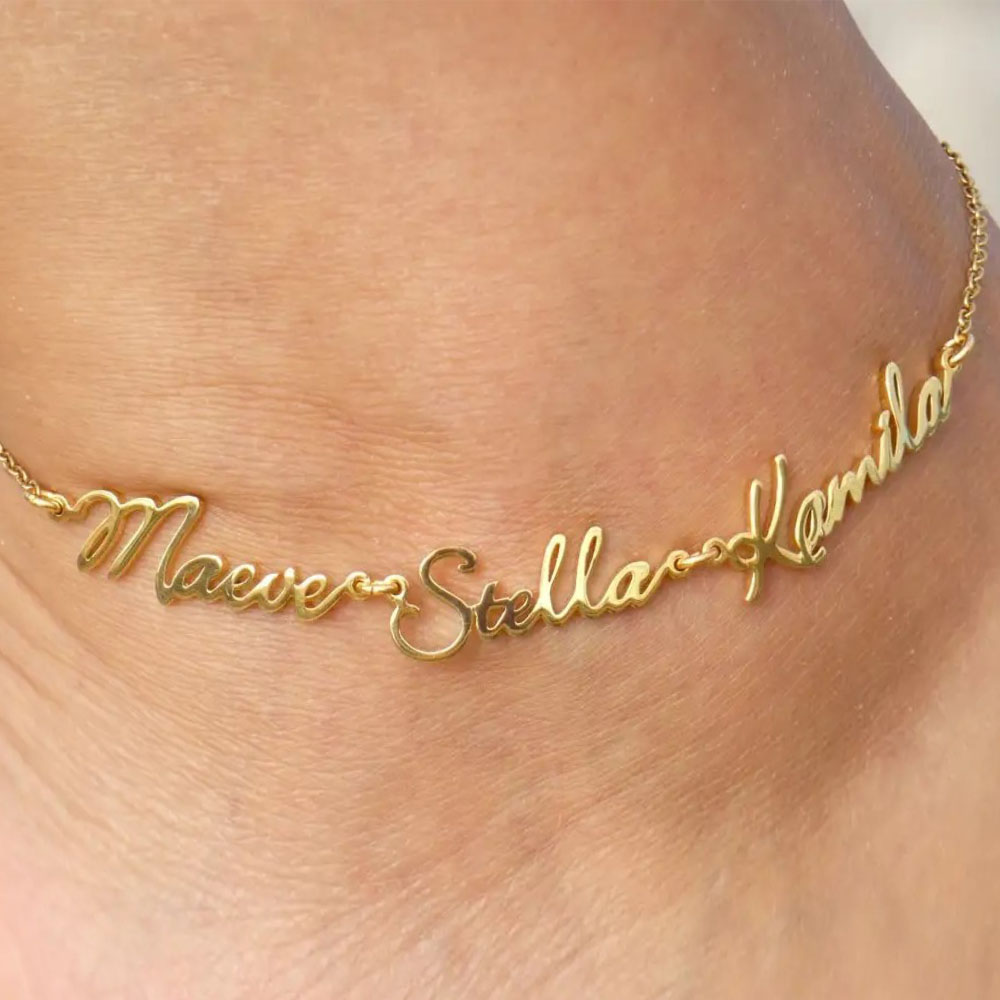 Hotwav Tablet Accessories - Custom Woman Anklets Luxury Gold Anklet
