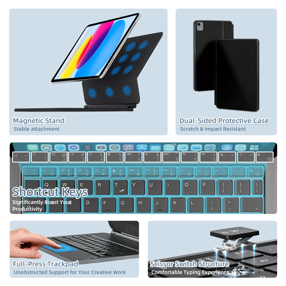 2026 Magic Keyboard with Bluet - Tablet Keyboard Case 评论和价格