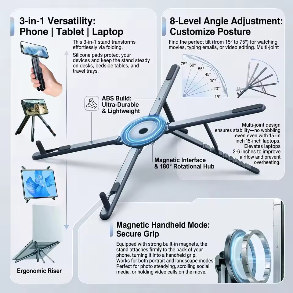 Portable Magnetic Phone Holder - Tablet Ipad Accessories 评论和价格