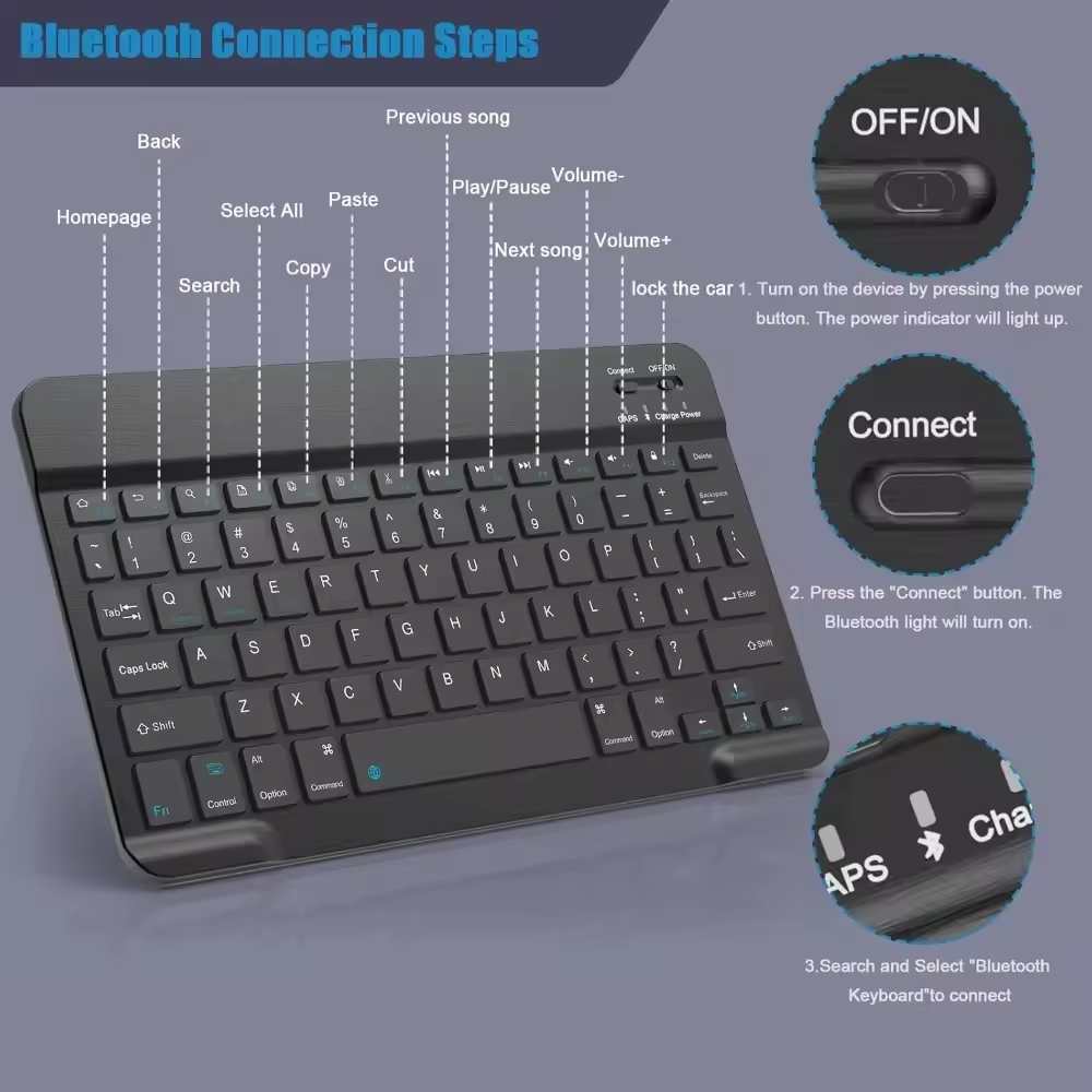 Bluetooth Wireless Keyboard Mo - Tablet Ipad Accessories 评论和价格