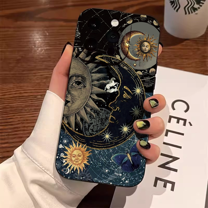 Aesthetic Sun Moon Print Phone - Tablet Accessories Aesthetic 评论和价格