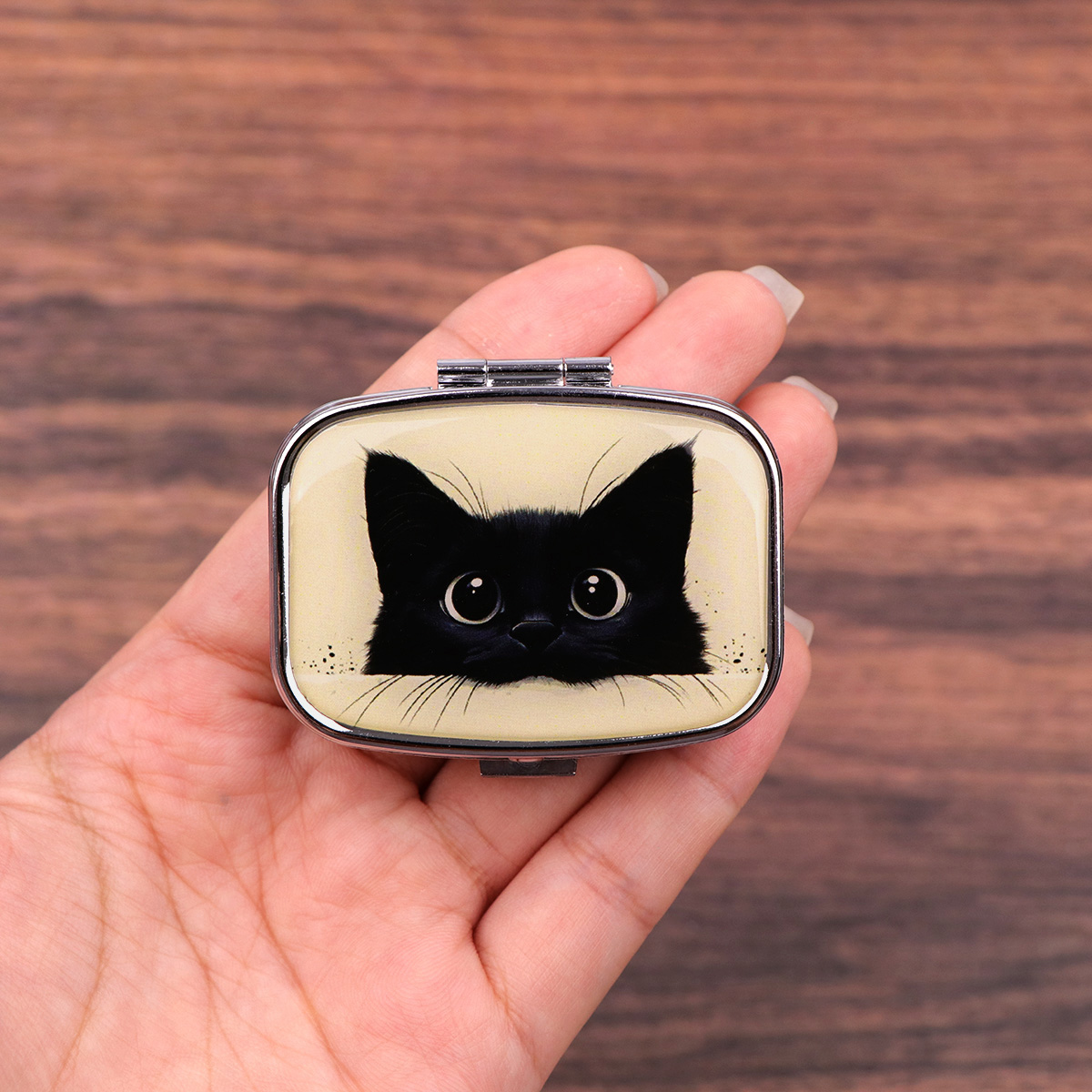 Cute Black Cat Travel Pill Org - Tablet Accessories Case 评论和价格