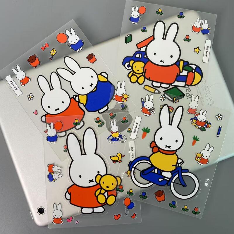 Cartoon Miffy 3D Stickers Cute - Tablet Accessories 3D Print 评论和价格