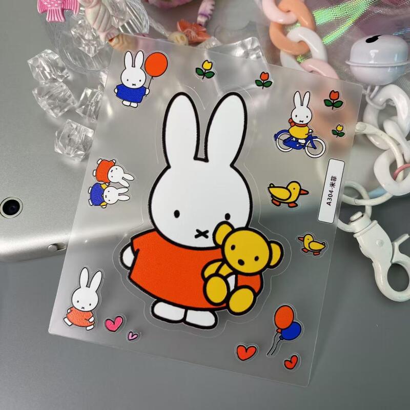 Cartoon Miffy 3D Stickers Cute - Tablet Accessories 3D Print 评论和价格