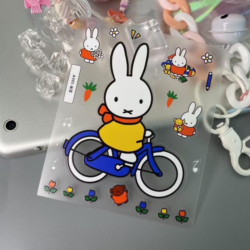 Cartoon Miffy 3D Stickers Cute - Tablet Accessories 3D Print 评论和价格